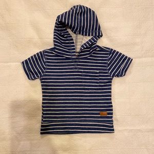 7 For All ManKind Striped Hoodie Shirt -Size 18M